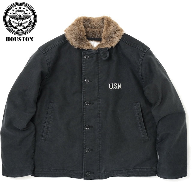 HOUSTON(ヒューストン) N-1デッキジャケット ユーズドモデル [BLACK]