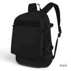 キャプテントムのHelikon-Tex製ガーディアンアサルトバックパック。耐久性の高い黒のコーデュラナイロン製で、タクティカルなデザインが特徴。