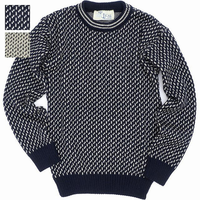 KEMPTON（ケンプトン）NIFFI SERIES ノルウェー海軍 DECK SWEATER [NAVY][BEIGE]