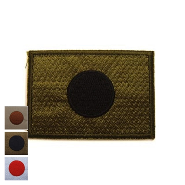 Military Patch（ミリタリーパッチ）日本国旗　日の丸パッチ　[3色][中／4.5cm×6.5cm]【レターパックプラス対応】【レターパックライト対応】