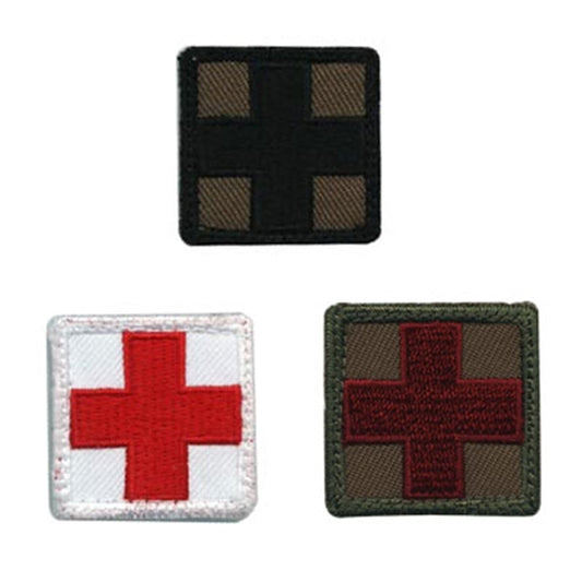 Military Patch（ミリタリーパッチ）Medical Cross 赤十字 ミニパッチフック付き【レターパックプラス対応】【レターパックライト対応】