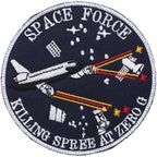 Military Patch（ミリタリーパッチ）SPACE FORCE KILLING SPREE AT ZERO G パッチ [フック付き]【レターパックプラス対応】【レターパックライト対応】
