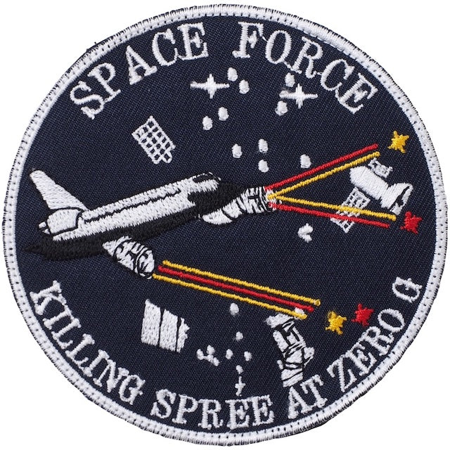 Military Patch（ミリタリーパッチ）SPACE FORCE KILLING SPREE AT ZERO G パッチ [フック付き]【レターパックプラス対応】【レターパックライト対応】