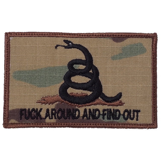 Military Patch（ミリタリーパッチ）FUCK AROUND AND FIND OUT パッチ [フック付き]【レターパックプラス対応】【レターパックライト対応】