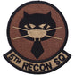 Military Patch（ミリタリーパッチ）5TH RECON SQ マスク スパイスブラウン OCP [フック付き]【レターパックプラス対応】【レターパックライト対応】