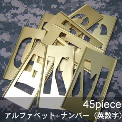 [CH Hanson] Stencil plate 3 inch alphabet numbers [45 pieces of each alphanumeric] [Letter Pack Plus compatible]