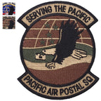 Military Patch（ミリタリーパッチ）PACIFIC AIR POSTAL SQ [2種][フルカラー][スパイスブラウン]【レターパックプラス対応】【レターパックライト対応】