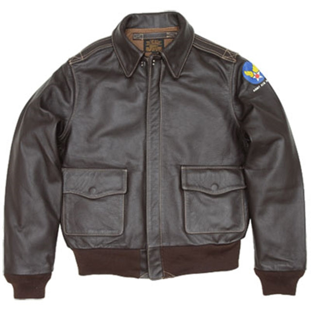 MORGAN MEMPHIS BELLE（モーガン メンフィスベル）Type A-2 Classic レザーフライトジャケット 馬革 ダークブラウン マット仕上げ AFマーク付 WW2 仕様 【中田商店】