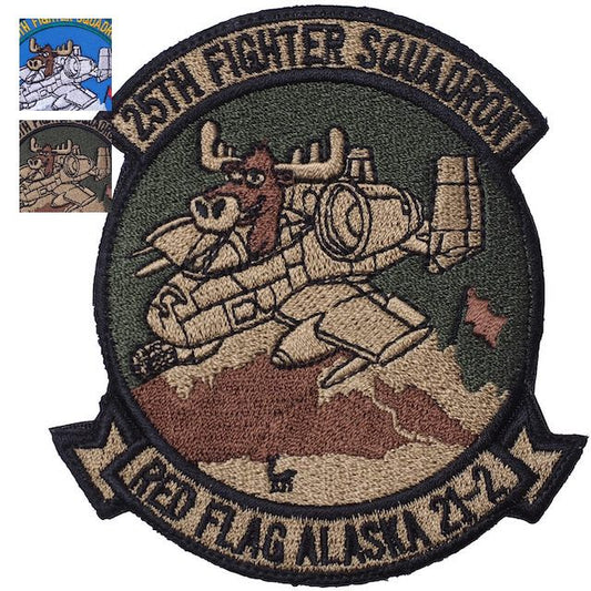 Military Patch RED FLAG ALASKA 21-2 25TH FIGHTER SQUADRON [2 types] [Full color] [Spice Brown] [Letter Pack Plus compatible] [Letter Pack Light compatible]