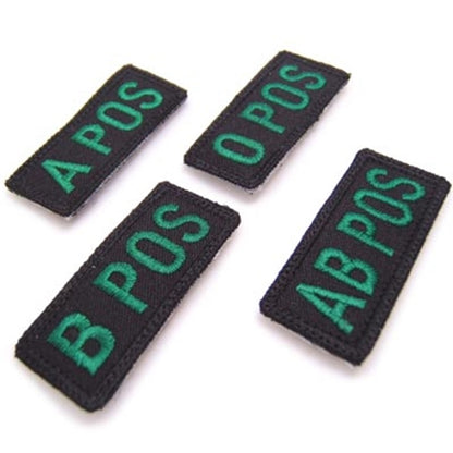 Military Patch BLOOD TAPE Blood Type Mini Patch with NVG Hook [Compatible with Letter Pack Plus] [Compatible with Letter Pack Light]