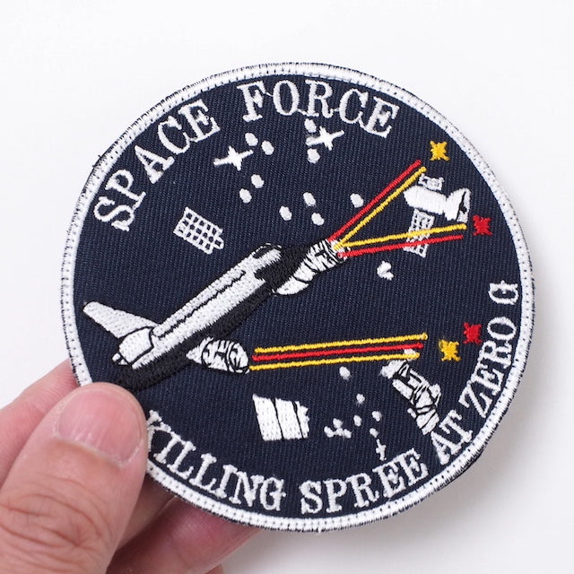 Military Patch（ミリタリーパッチ）SPACE FORCE KILLING SPREE AT ZERO G パッチ [フック付き]【レターパックプラス対応】【レターパックライト対応】