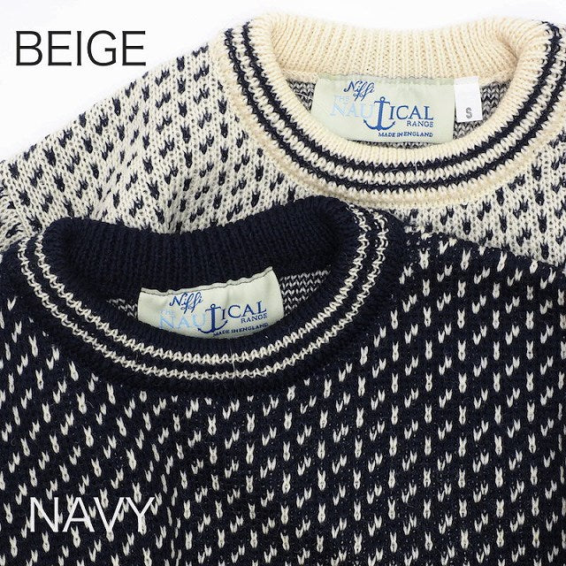 KEMPTON（ケンプトン）NIFFI SERIES ノルウェー海軍 DECK SWEATER [NAVY][BEIGE]