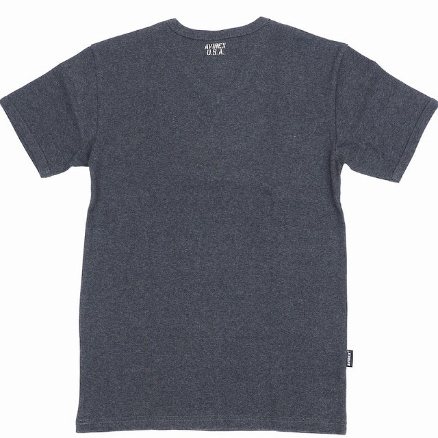AVIREX（アヴィレックス）RIB S/S Vネック Tシャツ [4色]【レターパックプラス対応】