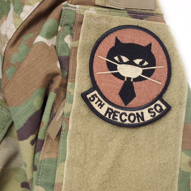 Military Patch（ミリタリーパッチ）5TH RECON SQ マスク スパイスブラウン OCP [フック付き]【レターパックプラス対応】【レターパックライト対応】