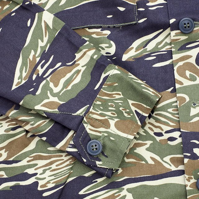 SESSLER Vietnam Tiger Stripe Jacket 3 Pocket Blue Tiger Vietnam Tiger Stripe Jacket [100% Cotton] [Blue Tiger] [Nakata Shoten]