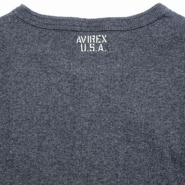 AVIREX（アヴィレックス）RIB S/S ヘンリーネック[4色]【レターパックプラス対応】