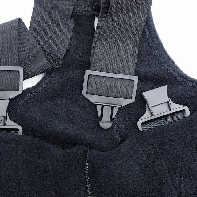 US (US military release product) fleece overalls black [unused]