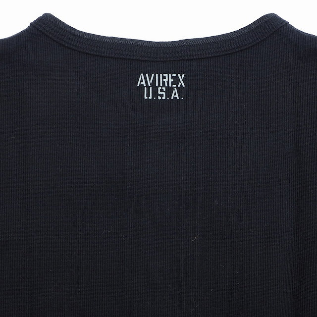 AVIREX（アヴィレックス）RIB S/S ヘンリーネック[4色]【レターパックプラス対応】