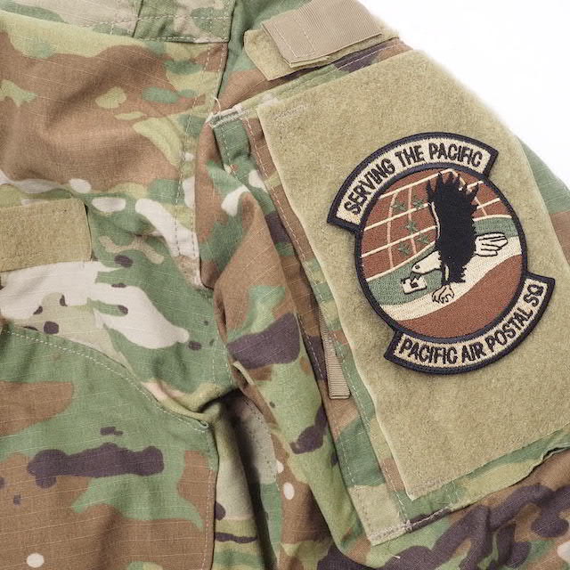 Military Patch（ミリタリーパッチ）PACIFIC AIR POSTAL SQ [2種][フルカラー][スパイスブラウン]【レターパックプラス対応】【レターパックライト対応】