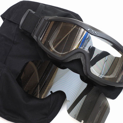 ESS Profile NVG Asian Fit [Black] [Flow coat strong anti-fog lens] [2-color lens set] [Ballistic lens] [Thin protective goggles] [Model number 740-0123]
