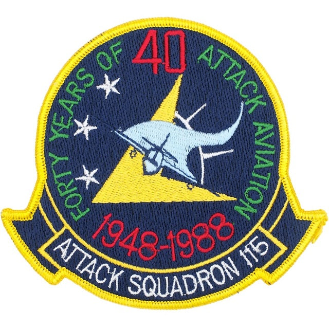 Military Patch（ミリタリーパッチ）ATTACK SQUADRON 115 40周年 記念パッチ【レターパックプラス対応】【レターパックライト対応】