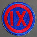 Military Patch US Army 9th Corps [Full Color] [Letter Pack Plus compatible] [Letter Pack Light compatible]