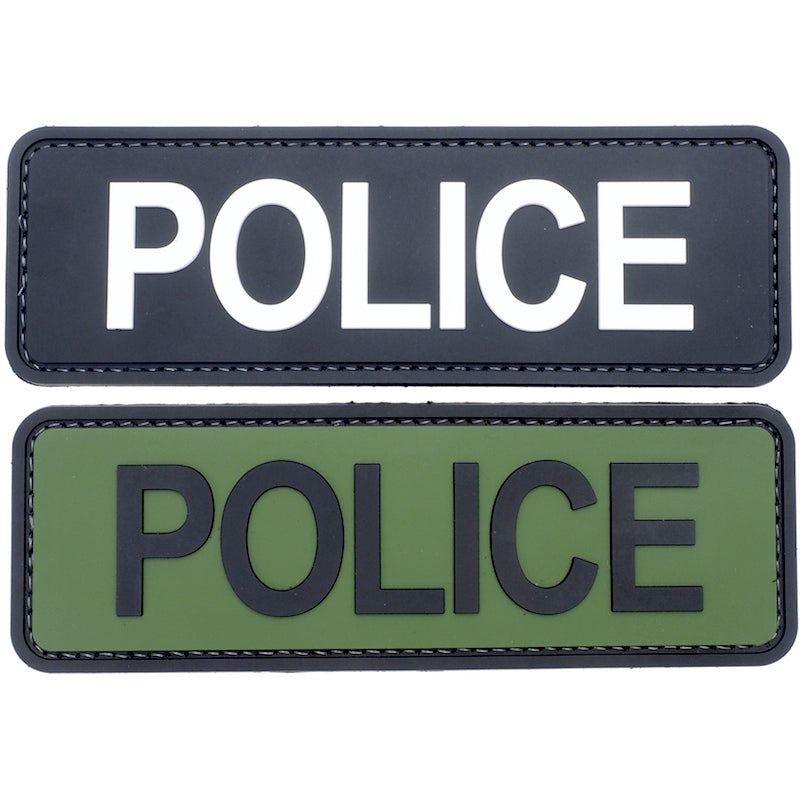 5ive Star Gear (ファイブスターギア) ミリタリー ラバーパッチ POLICE 6インチX2インチ MORALE PATCH [2色][フック付き]【レターパックプラス対応】【レターパックライト対応】