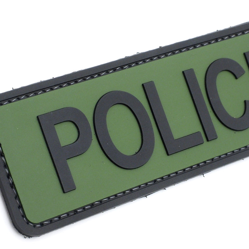 5ive Star Gear (ファイブスターギア) ミリタリー ラバーパッチ POLICE 6インチX2インチ MORALE PATCH [2色][フック付き]【レターパックプラス対応】【レターパックライト対応】