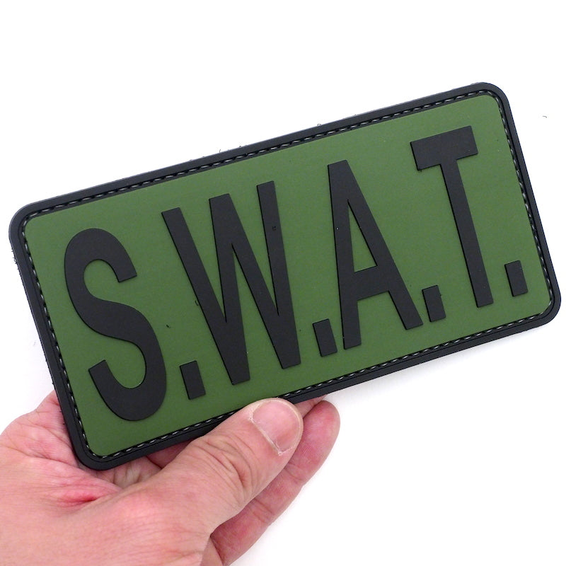 5ive Star Gear (ファイブスターギア) ミリタリー ラバーパッチ S.W.A.T. 6インチX3インチ MORALE PATCH [2色][フック付き]【レターパックプラス対応】【レターパックライト対応】