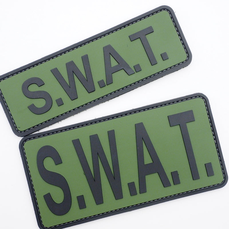 5ive Star Gear (ファイブスターギア) ミリタリー ラバーパッチ S.W.A.T. 6インチX3インチ MORALE PATCH [2色][フック付き]【レターパックプラス対応】【レターパックライト対応】