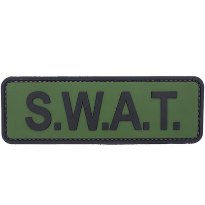 5ive Star Gear Military Rubber Patch SWAT 6 inches x 2 inches MORALE PATCH [with hook] [Letter Pack Plus compatible] [Letter Pack Light compatible]