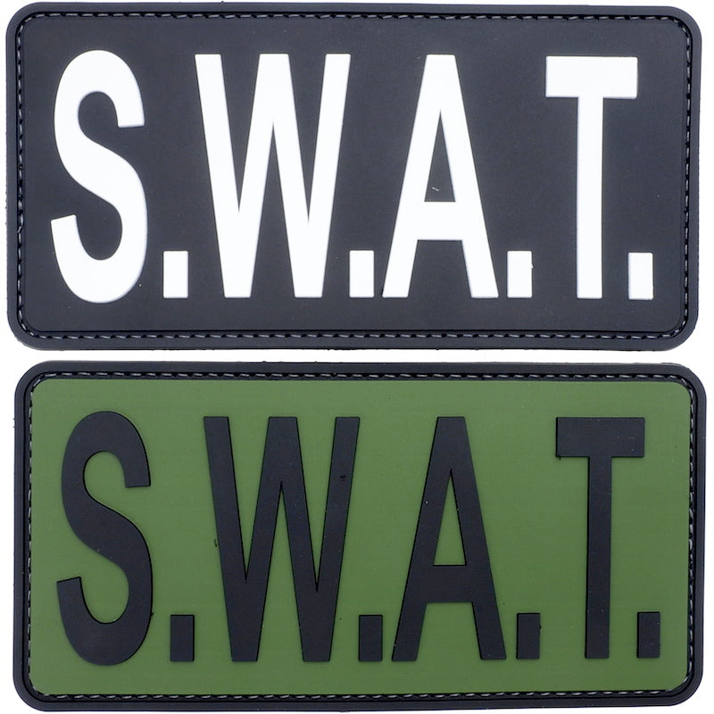 5ive Star Gear (ファイブスターギア) ミリタリー ラバーパッチ S.W.A.T. 6インチX3インチ MORALE PATCH [2色][フック付き]【レターパックプラス対応】【レターパックライト対応】