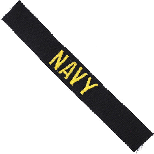 Military Patch（ミリタリーパッチ）NAVY テープ[BLACK][コットン]【レターパックプラス対応】【レターパックライト対応】