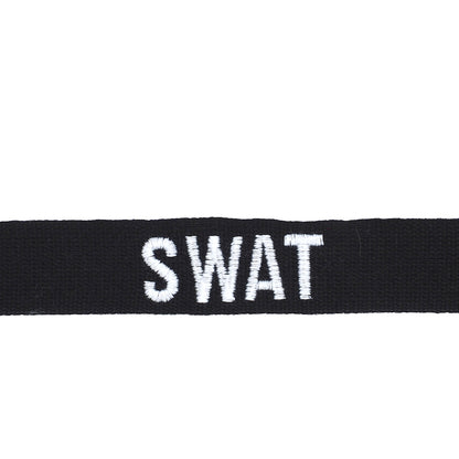 Military Patch（ミリタリーパッチ）SWAT テープ[BLACK][コットン]【レターパックプラス対応】【レターパックライト対応】