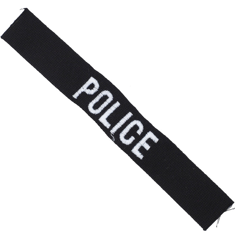 Military Patch（ミリタリーパッチ）POLICE テープ[BLACK][コットン]【レターパックプラス対応】【レターパックライト対応】