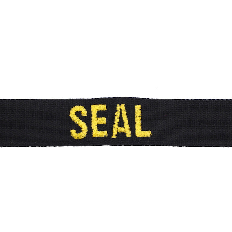 Military Patch（ミリタリーパッチ）SEAL テープ[BLACK][コットン]【レターパックプラス対応】【レターパックライト対応】