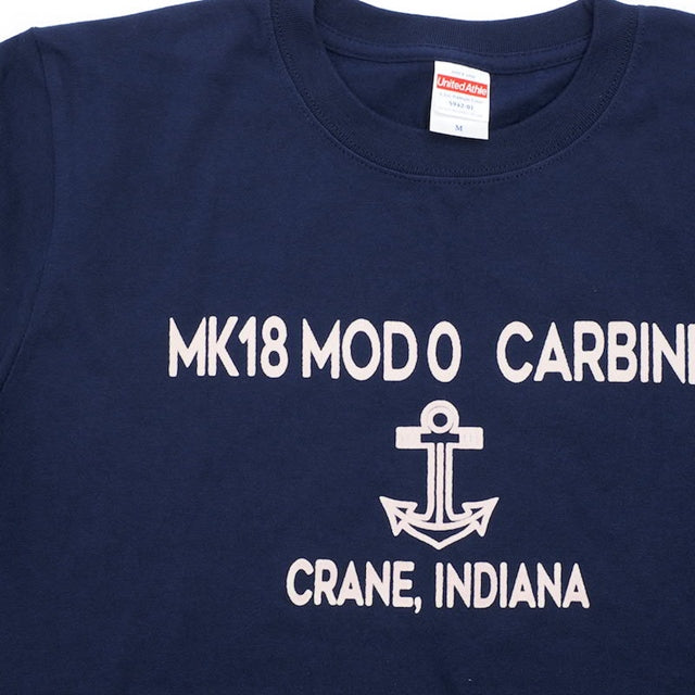 Military Style（ミリタリースタイル）Tシャツ MK18 MOD0 CARBINE  ショートスリーブ Tシャツ[4色][抜き染め][染み込み]【レターパックプラス対応】