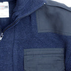 KEMPTON Woolly Pully フロントジップセーター [ドイツ国旗パッチ付] [NAVY]