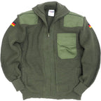 KEMPTON Woolly Pully フロントジップセーター [ドイツ国旗パッチ] [OD]