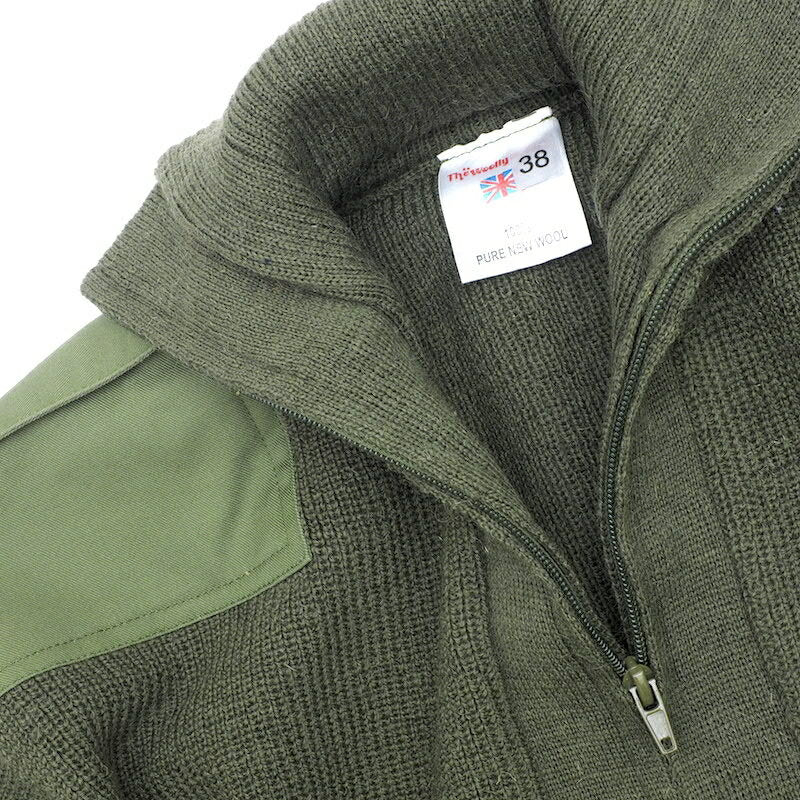 KEMPTON Woolly Pully フロントジップセーター [ドイツ国旗パッチ] [OD]