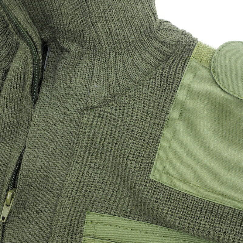 KEMPTON Woolly Pully フロントジップセーター [ドイツ国旗パッチ] [OD]