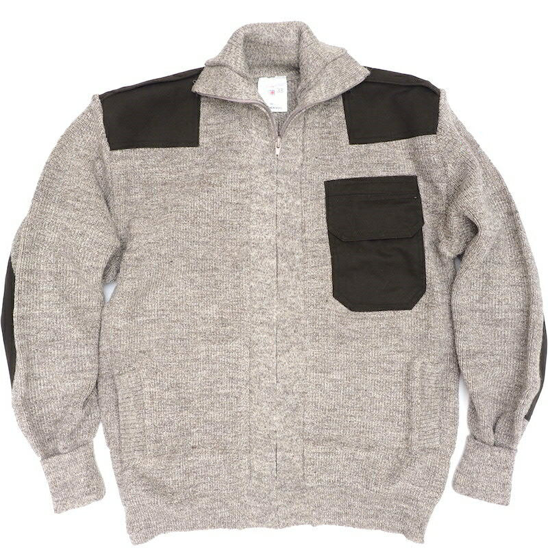 KEMPTON Woolly Pully フロントジップセーター [ブラウンミックス]