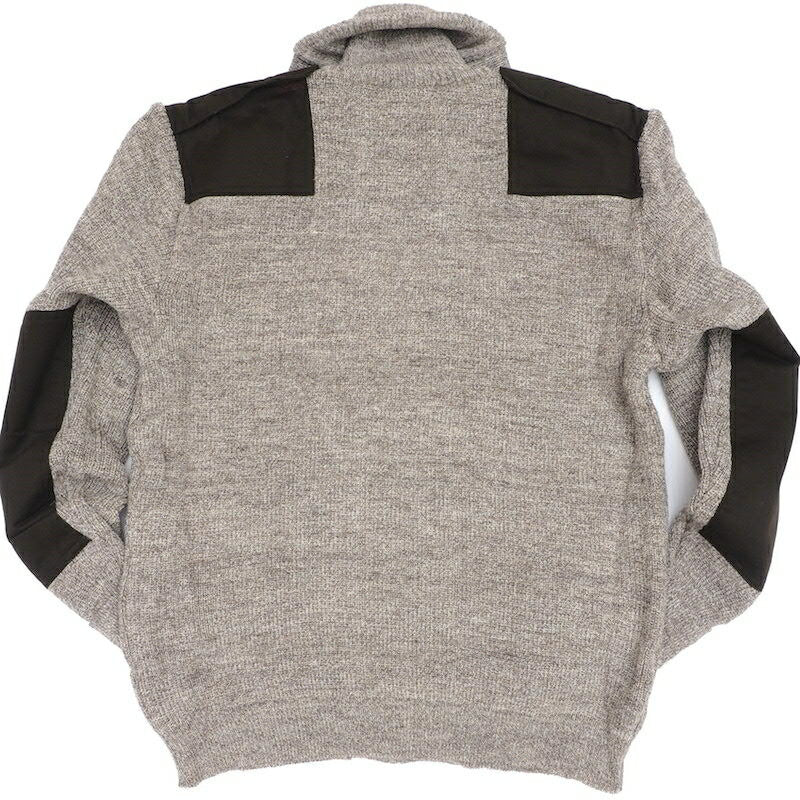 KEMPTON Woolly Pully フロントジップセーター [ブラウンミックス]