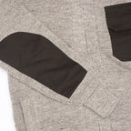 KEMPTON Woolly Pully フロントジップセーター [ブラウンミックス]