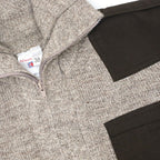 KEMPTON Woolly Pully フロントジップセーター [ブラウンミックス]