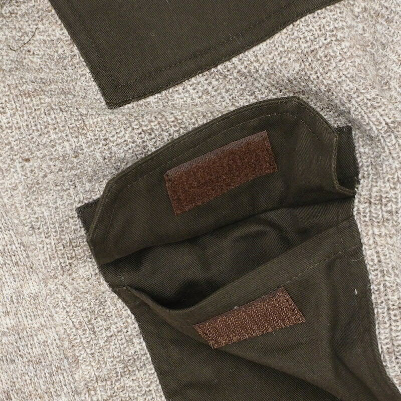 KEMPTON Woolly Pully フロントジップセーター [ブラウンミックス]
