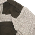 KEMPTON Woolly Pully フロントジップセーター [ブラウンミックス]