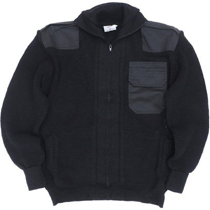 KEMPTON Woolly Pully Front Zip Sweater [Black]