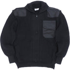 KEMPTON Woolly Pully フロントジップセーター [ブラック]