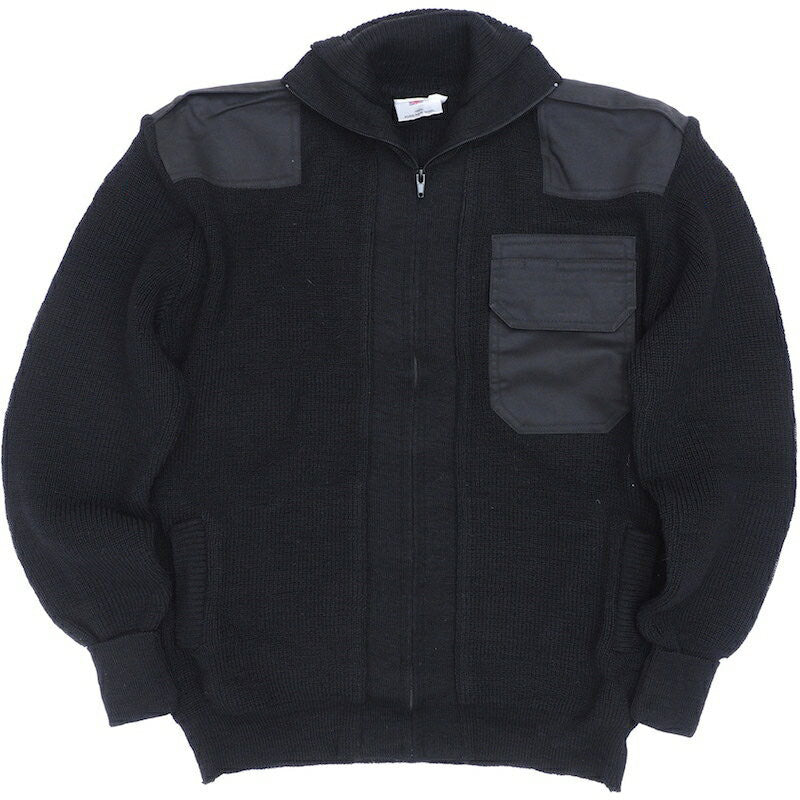 KEMPTON Woolly Pully フロントジップセーター [ブラック]